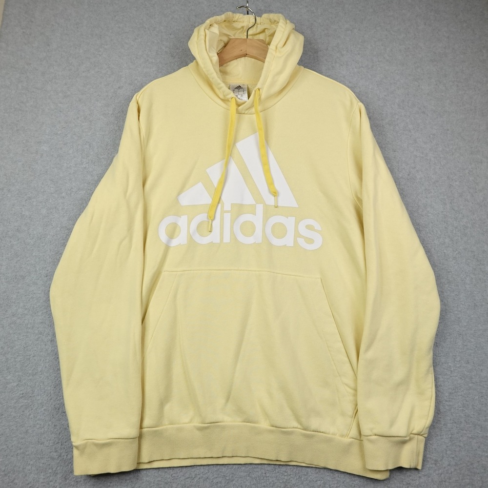 Adidas Hoodie Mens Large Sweater Logo Drawstring Gym Workout Loose Fit
